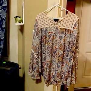 Floral peasant blouse